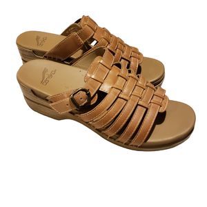 Dansko Marion Sandals Size 40 Platform Slides Brown Casual Fall Comfort 90s Y2K